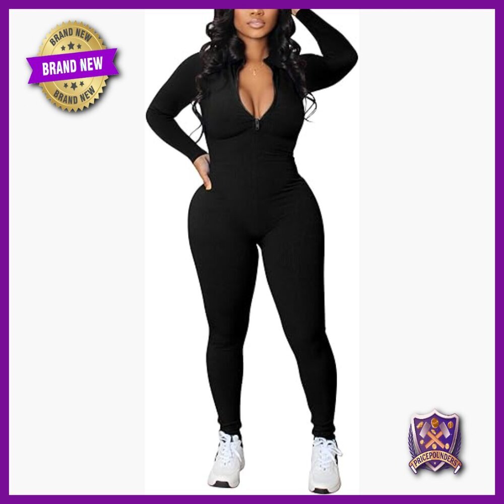 Plus Size Ribbed Jumpsuit Sleeveless V-Neck Casual Sexy Romper